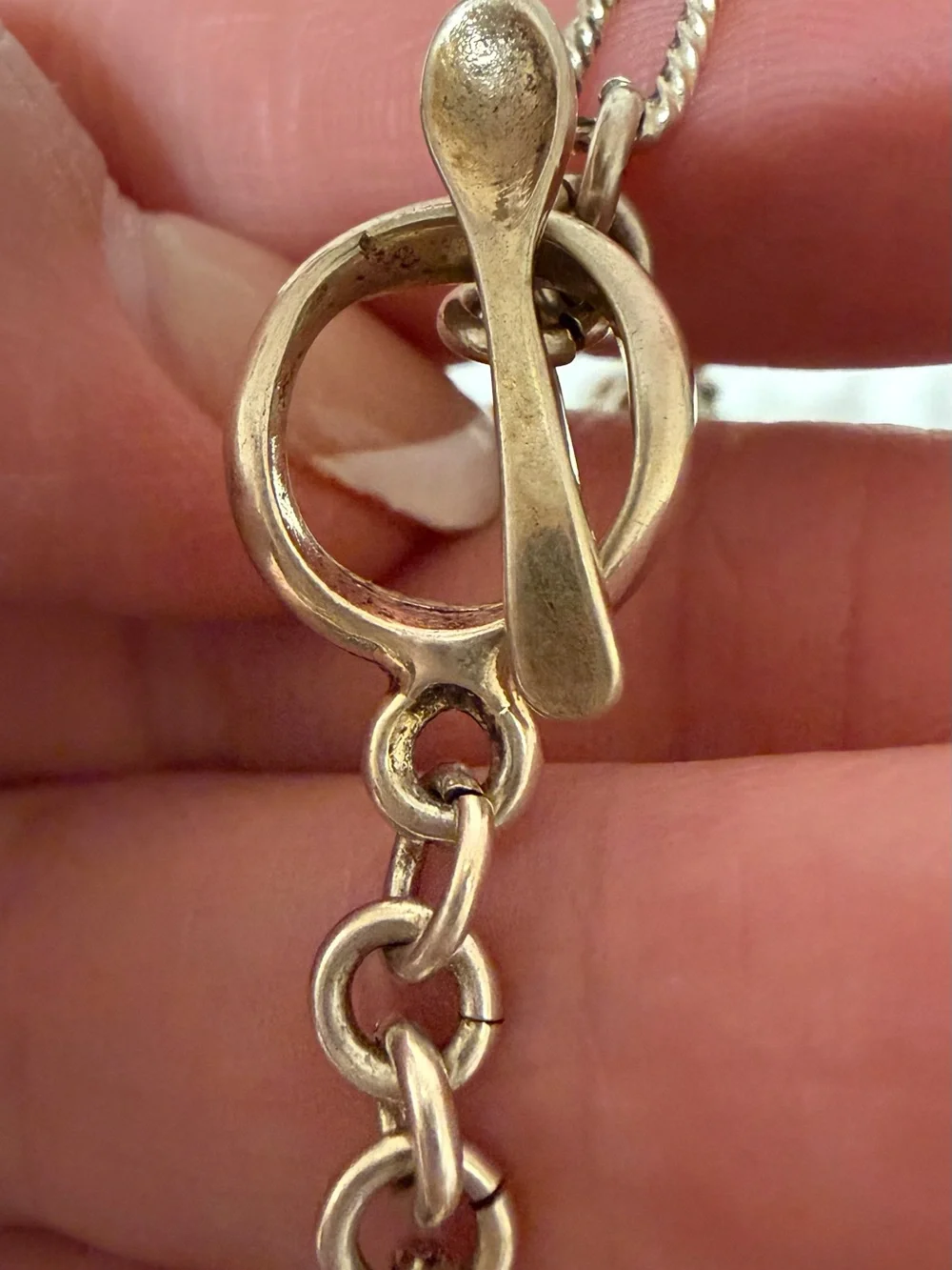 Silver-Tone Tea Set Charm Bracelet in Silver